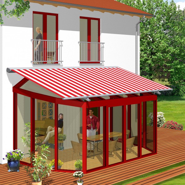 store traditionnel protection solaire veranda toile acrylique