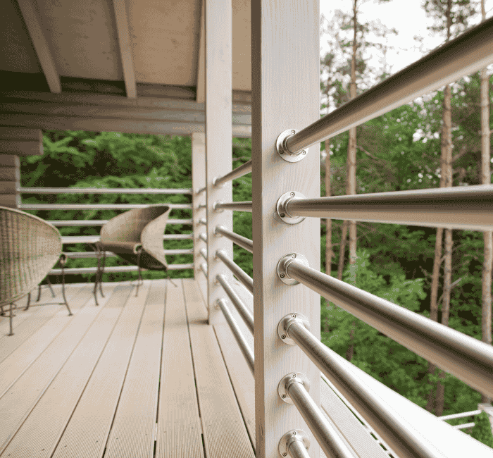 réalisation d'un garde-corps extérieur en aluminium à orthez